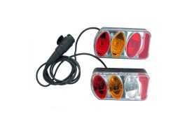 PERUZZO 948 - 2 lampi spate 13 pini pentru suporturi biciclete, complete cu cablu