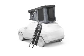 Cort auto cu prindere pe plafon, Thule, Widesky, pentru 2 persoane, Ashland Grey