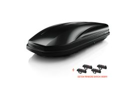 Cutie portbagaj, Aleo, Magic 400, Negru, Dual side + Sistem Prindere Rapida